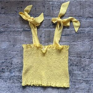 Yellow Top with Bow Straps